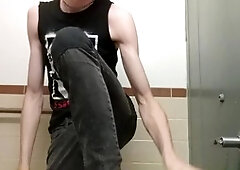 Twink, sweaty socks, solo male