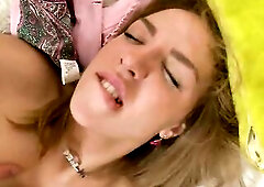 Pleasant Facial Blondie Yureva A Screws & Milks His Large Hard Ramrod!