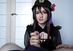 Hu Tao Genshin Impact Cosplayer Loves Her Ass Hole Drilled Niceely