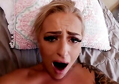 Cheating Golden-haired Whore Elana Bunnz Gets a Load of Cum