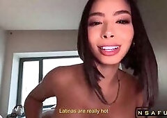 Welcome to the sexy side of Madrid! Experience the heat between Daniela Antury and a hotel worker as she visits his room and surprises him with an unf