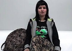 Amateur teen with big natural boobs shows off her sex skills