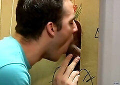 Oral pleasure with foreskin pulled back for a passionate dicksucking session