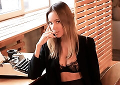 Godlike naked shape of a passionate slender model Katya Clover