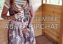 I celebrate my Oktoberfest in the Wiesn-Hüttl. Of course, I still take off the leather panties.