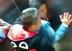 caught spying on asians fucking