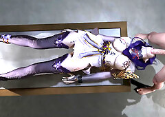 3D Big Boobs Asian Wife with Sexy Dress Cheating with Stranger