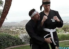 Ripped hunk cumming after fucking