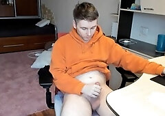 Stud Jerks Uncut Cock