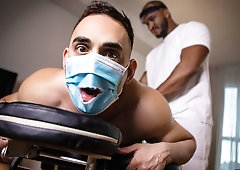 Germaphobe masseur Jason Vario rams his BBC in Shane Amari's ass