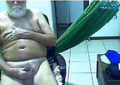 Nagypapa buzi, grandpa, bear cum on cam