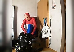 Slide in Inflatable Enormous Rubber Cyborg Catsuit from MD-Latex