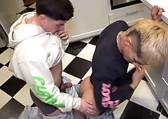 Lean twunk gets barebacked by a hot Latin thug