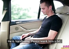 Golden-haired with great melons and booty give a man FULL SEX - Female Fake Taxi