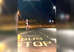 Hot slender cd sissy flash outdoor