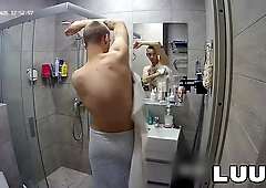 LUUV. Abbadon takes a bathroom before a orgy sequence on camera