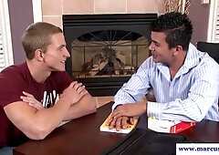 Hetero hairy man buttfucked by mexican tutor