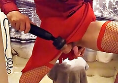 All dressed in red and ready to cum