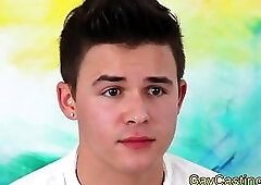 Gaycastings cute twink performs well during audition