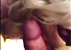 Crossdresser Slut blonde fuced in ass and mouth by monster coc