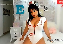 Sexy Nurse cosplay DIRTY TALKING SOME HOT JERK OFF INSTRUCTIONS JOI WHILE TWERKING AND BLOWJOB