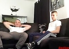 Two Straight Chav Lads turn Gay and Wank on webcam