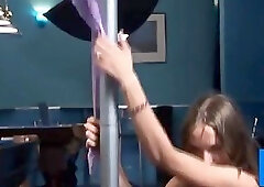 skinny pole dancer