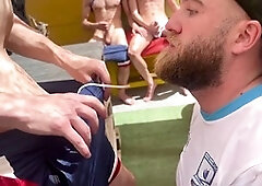 Gay big cock, bareback anal, gang-bang