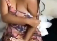 Gouthami reddy manthena removing dress & showing cleavage milky boobs in bedroom vide
