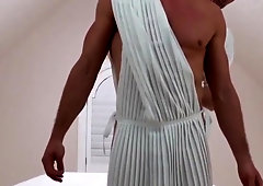 Muscly mormon cums fuckin