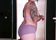 Curvy British mother I'd like to fuck Tries On Hot SHEIN Underware - Tattooed & Breasty PART ONE