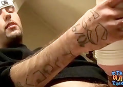 Thug uses Fleshlight on his Massive Schlong after Frigging it