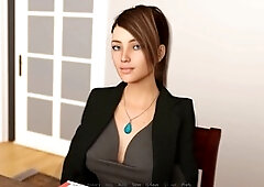 Inside Jennifer: super sexy redhead turns up the heat during a job interview