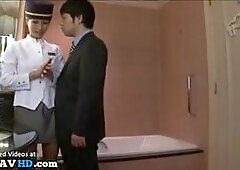 Asian beauty in nylons has to give pleasure