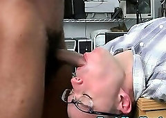 Randy stud with glasses sucking and fucking