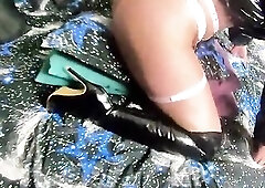 Glossy Steve Madden Downjacket POV. Loud Jacket Sounds, Missionary, Cum Play and Climax preview