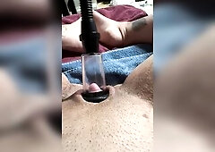 Pumping my Huge FTM TDick Up Close