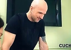 Cuck4k. two cocks 1 mouth eating cock: fest went so well!