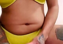 Thick Babe Jerking and Cums