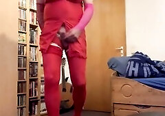 In red nylons crossdresser