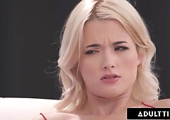 ADULT TIME - Blond mother I'd like to fuck Adira Allure Helps Small stepbae Nicole Nichols Explore Huge Ramrod