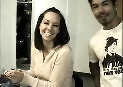 Bi-sexual trio performers in a behind the scenes.