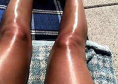 Slutty girl foot fetish with masturbation