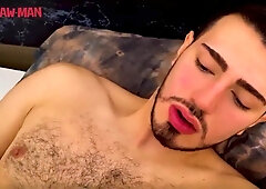 GUIPOLLACO inspects ANDY's fur covered bod until he orgasms. two