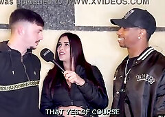 Andrea Lux interviews 2 lads on the street and screws 'em in the hotel