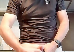 Locking chastity device on my cock