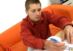 Watch this kinky guy nail his way to an intense anal orgasm