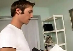 Straight College Football Player Getting Head Before Going To Give It To His Gf