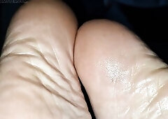 I worship her feet with my face and throat right after I massage 'em with oil