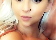 Tasty amateur blonde babe masturbating on web cam